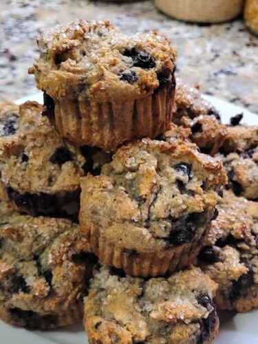 Egg Free Vegan Blueberry Muffins