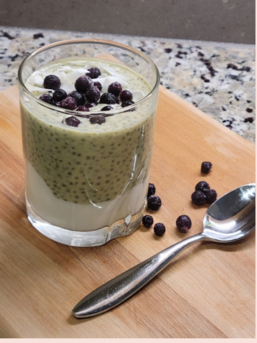 Vanilla Macha Chia Pudding